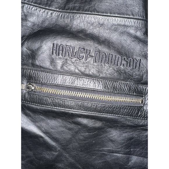 HARLEY DAVIDSON Leather Chaps Men Size 2XL XXL Black Riding Gear - Picture 5 of 12